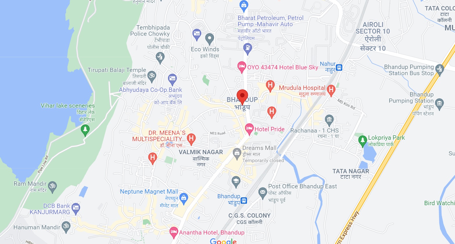 Birla Bhandup Location Map